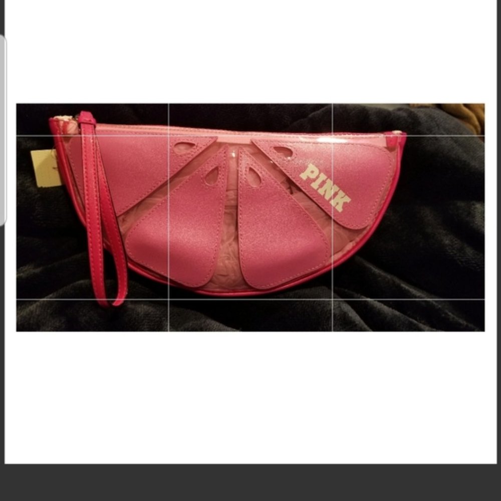 🍉 NWT Limited Edition Watermelon Wristlet Handbag by PINK 2x 🍉